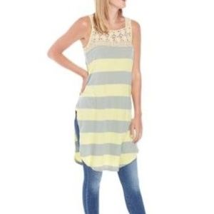Free People NWT Luca Crochet Stripe Tunic XS/S